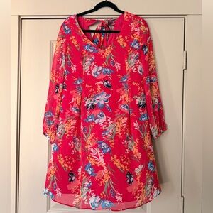 INC International Concepts Bright Pink Floral Dress